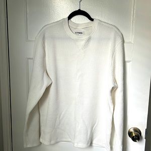 Men’s off white pullover thermal, worn once,
